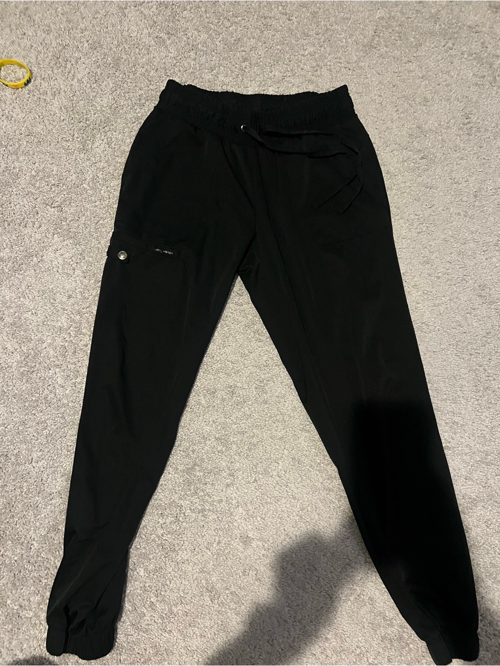 healing hands Black Womens Scrub Jogger Pants